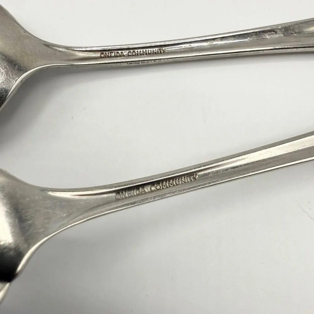 Oneida Community Royal Flute Silver Utensil Set of 3 - Tablespoons and Fork